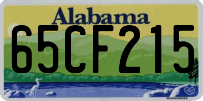 AL license plate 65CF215