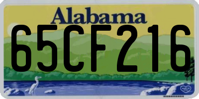 AL license plate 65CF216