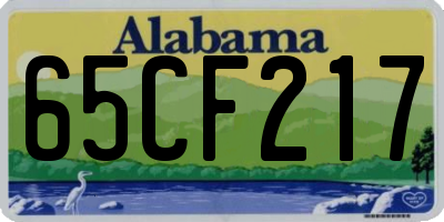 AL license plate 65CF217