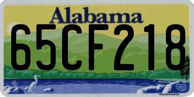 AL license plate 65CF218