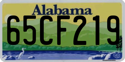 AL license plate 65CF219
