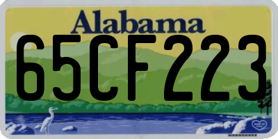 AL license plate 65CF223