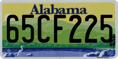 AL license plate 65CF225