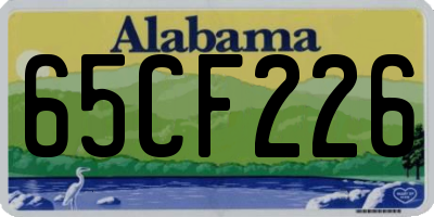 AL license plate 65CF226