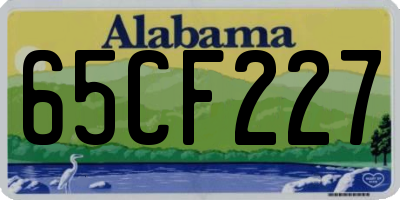 AL license plate 65CF227