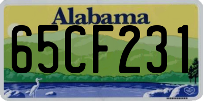 AL license plate 65CF231