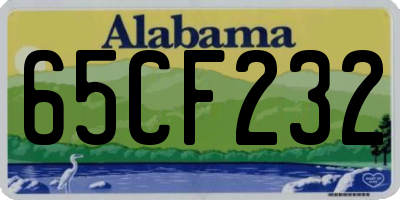 AL license plate 65CF232