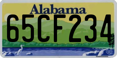 AL license plate 65CF234