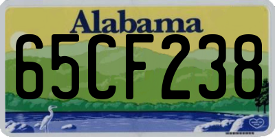 AL license plate 65CF238