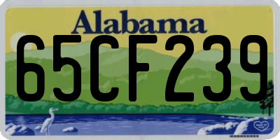 AL license plate 65CF239