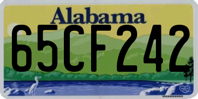 AL license plate 65CF242