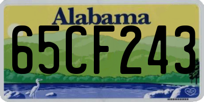 AL license plate 65CF243