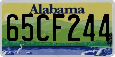AL license plate 65CF244