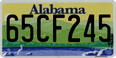 AL license plate 65CF245