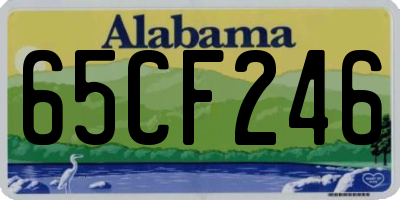 AL license plate 65CF246