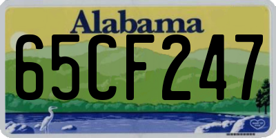 AL license plate 65CF247