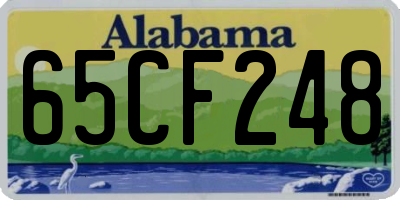 AL license plate 65CF248
