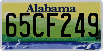 AL license plate 65CF249