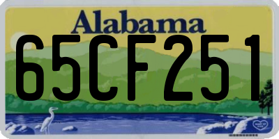 AL license plate 65CF251
