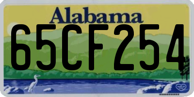 AL license plate 65CF254