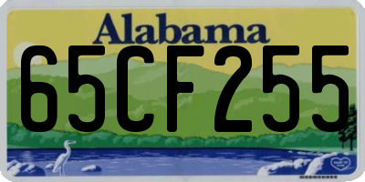 AL license plate 65CF255