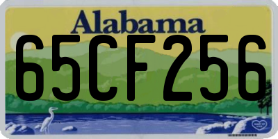 AL license plate 65CF256