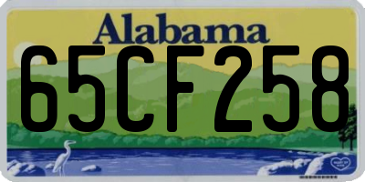 AL license plate 65CF258