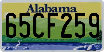 AL license plate 65CF259