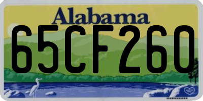 AL license plate 65CF260
