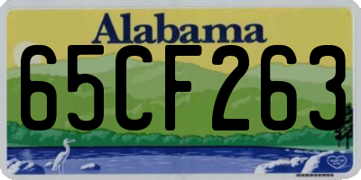 AL license plate 65CF263
