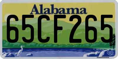 AL license plate 65CF265