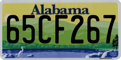 AL license plate 65CF267