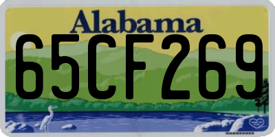AL license plate 65CF269