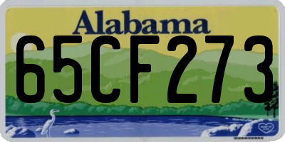 AL license plate 65CF273