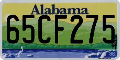AL license plate 65CF275