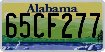 AL license plate 65CF277