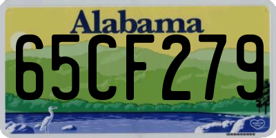 AL license plate 65CF279