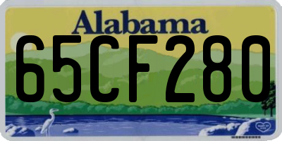 AL license plate 65CF280