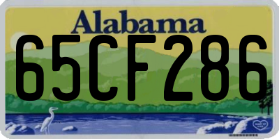 AL license plate 65CF286