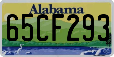 AL license plate 65CF293