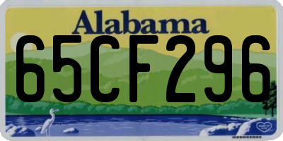AL license plate 65CF296