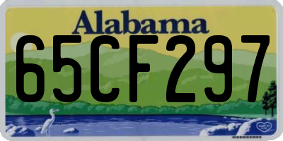 AL license plate 65CF297