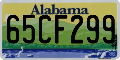AL license plate 65CF299