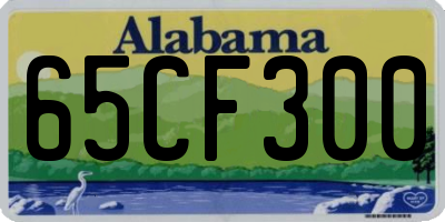 AL license plate 65CF300