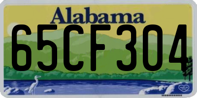 AL license plate 65CF304