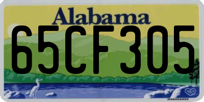 AL license plate 65CF305