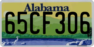 AL license plate 65CF306