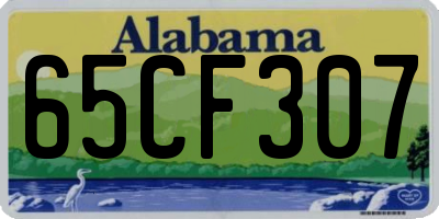 AL license plate 65CF307
