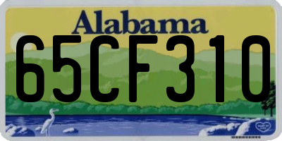 AL license plate 65CF310