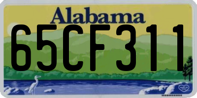 AL license plate 65CF311